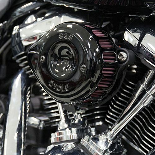 SALE】S&S ブラック ミニティアドロップ ステルスエアクリーナー M8 