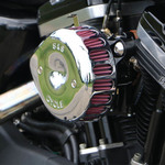 S&S クローム ミニティアドロップ ステルスエアクリーナー 1991～2006スポーツスターCVキャブ用