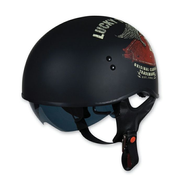 TORC T55 Lucky 13 Wing Tank ハーフヘルメット フラットブラック-02