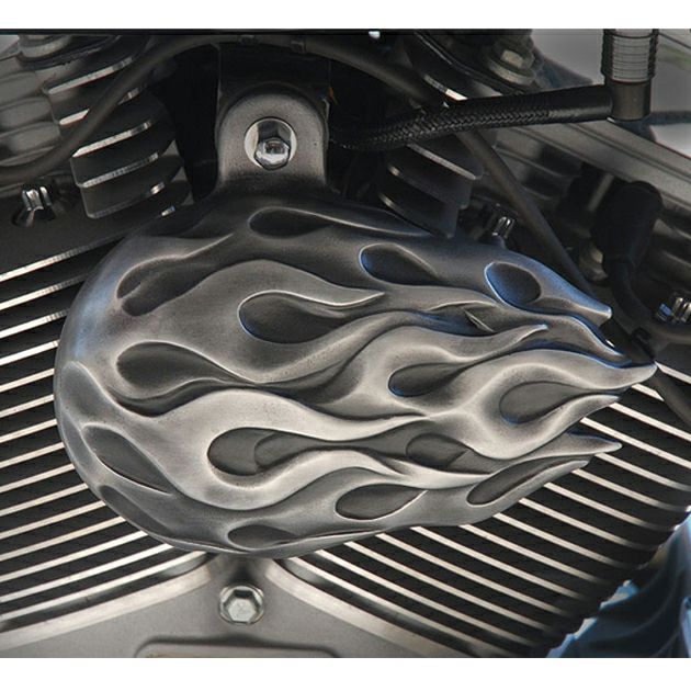 クロームドーム フレイムボール ホーンカバー ピューターフィニッシュ-01