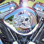クロームドーム フレイミングスカル エアクリーナーインサート