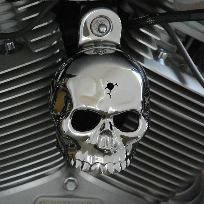 クロームドーム ブリットホールスカル ホーンカバー クローム-01