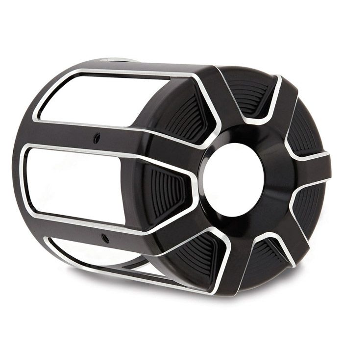 アレンネス Beveled ビレット ハーレーオイルフィルターカバー ブラック-01