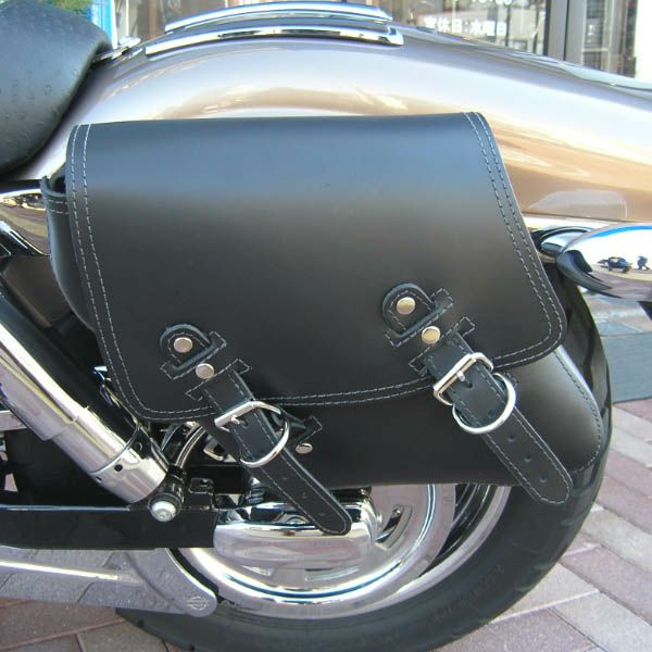 La Rosa Design 本皮サドルバッグ　ブラック ダイナ用-02