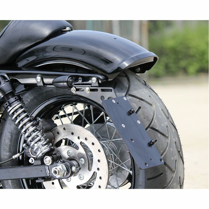 GLEAMING WORKS アジャスタブル サイドナンバーブラケット　ブラック-01