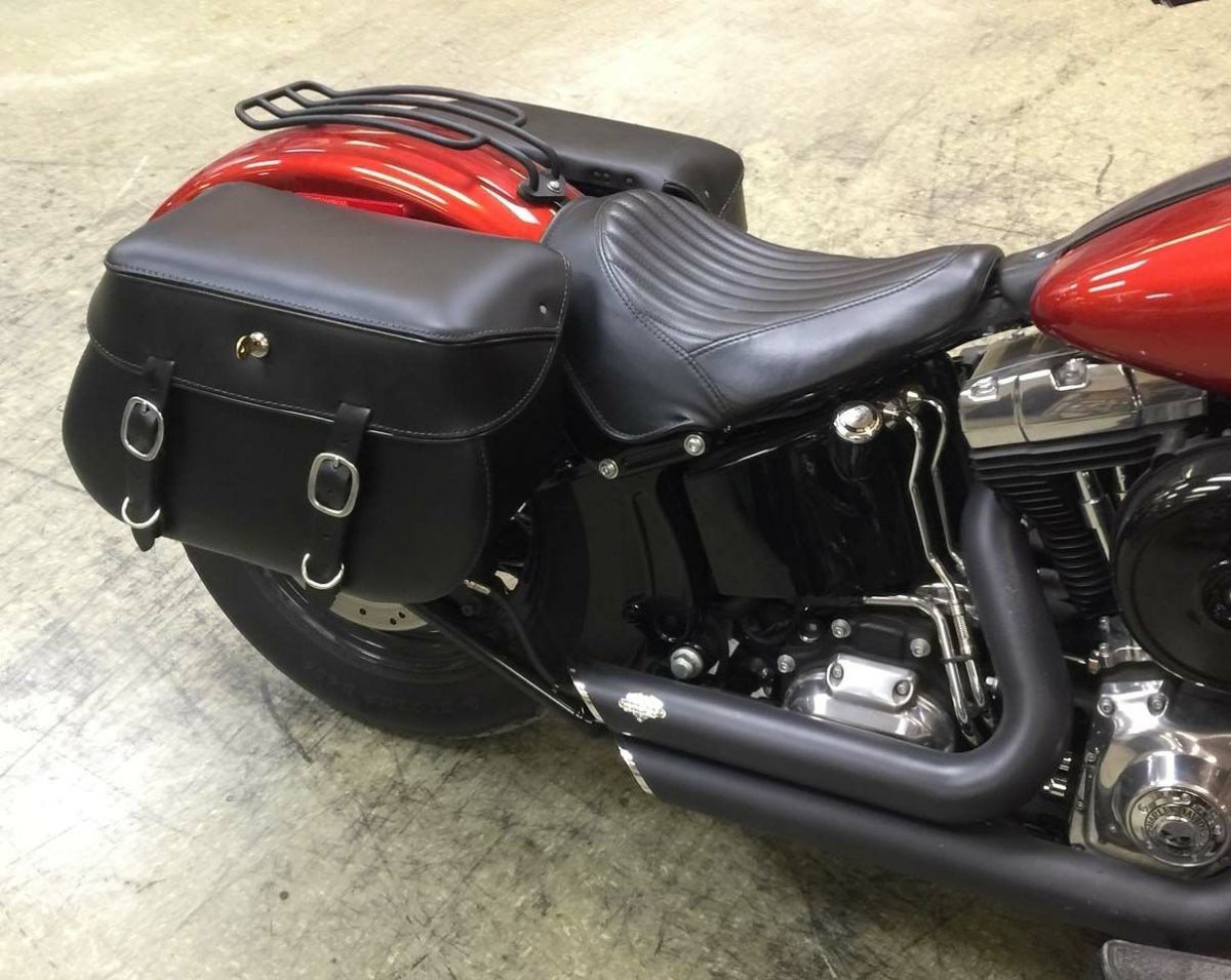 Leather Pros 本革デタッチャブル・サドルバッグ ソフテイルスリム用-04