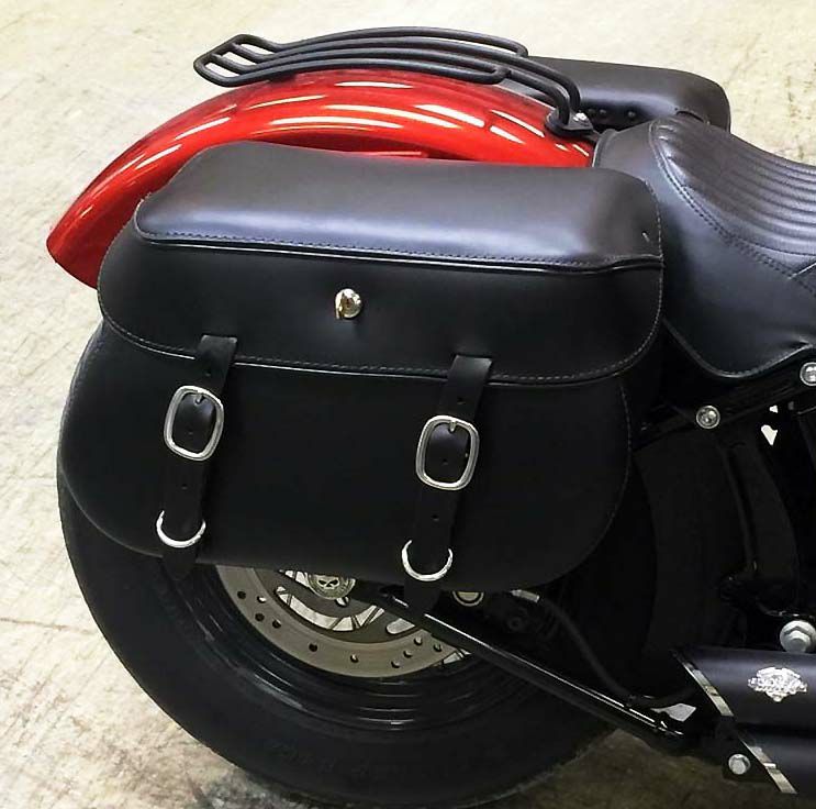 Leather Pros 本革デタッチャブル・サドルバッグ ソフテイルスリム用-07