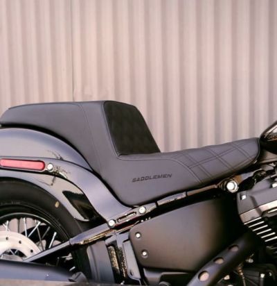 【SALE】SaddleMen　フロント＆リア　LS-ステップアップシート　ブラック FXBB/S、FXST