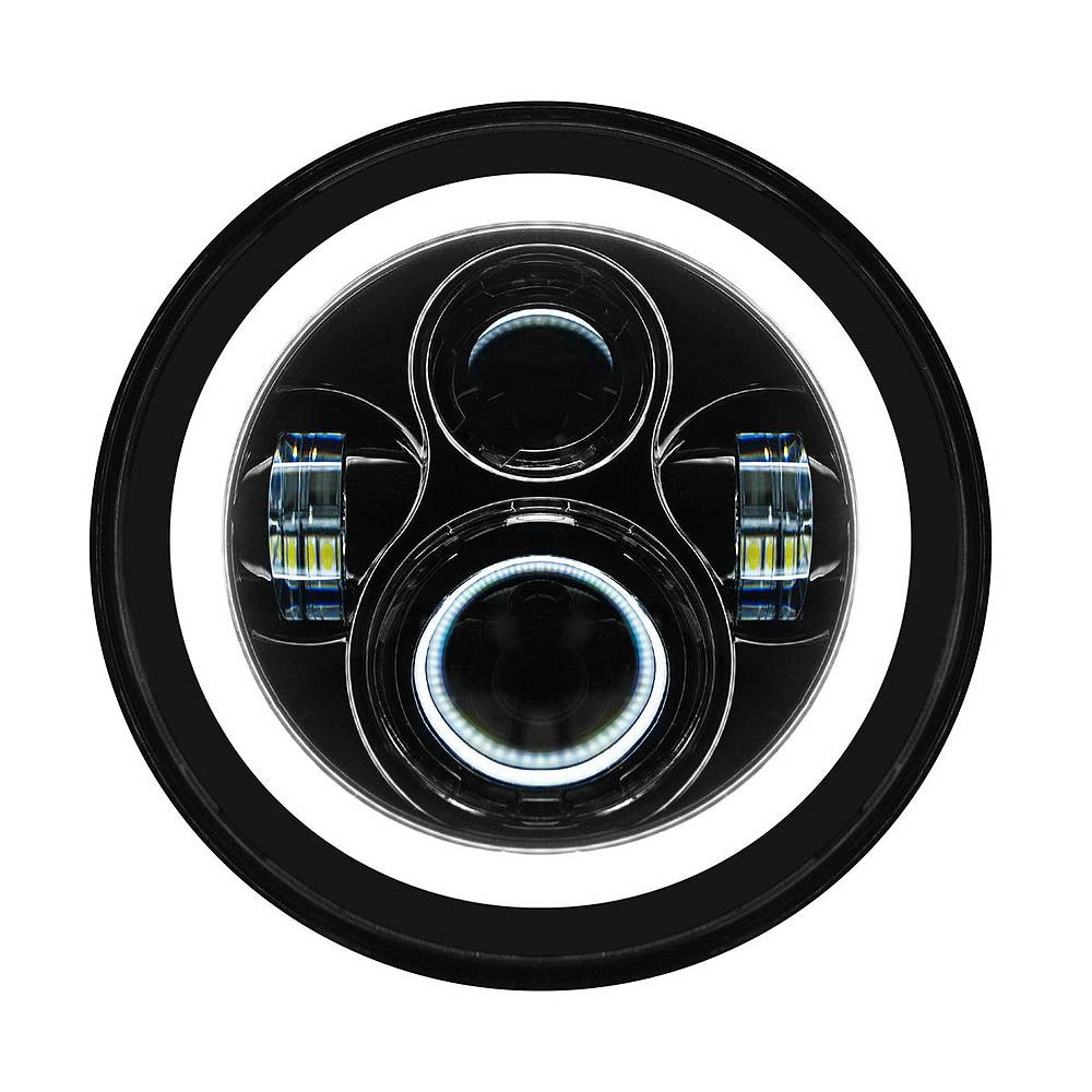 7インチLEDヘッドライト　ホワイトHALOリング　ブラック-02