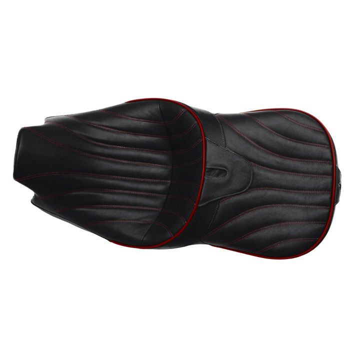 コルビン デュアル・ツアーサドル レッドステッチ 09～18FLHT、FLHX、FLTR-02