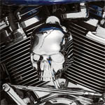 Kuryakyn（クリアキン） スカル ホーンカバー　クローム-01