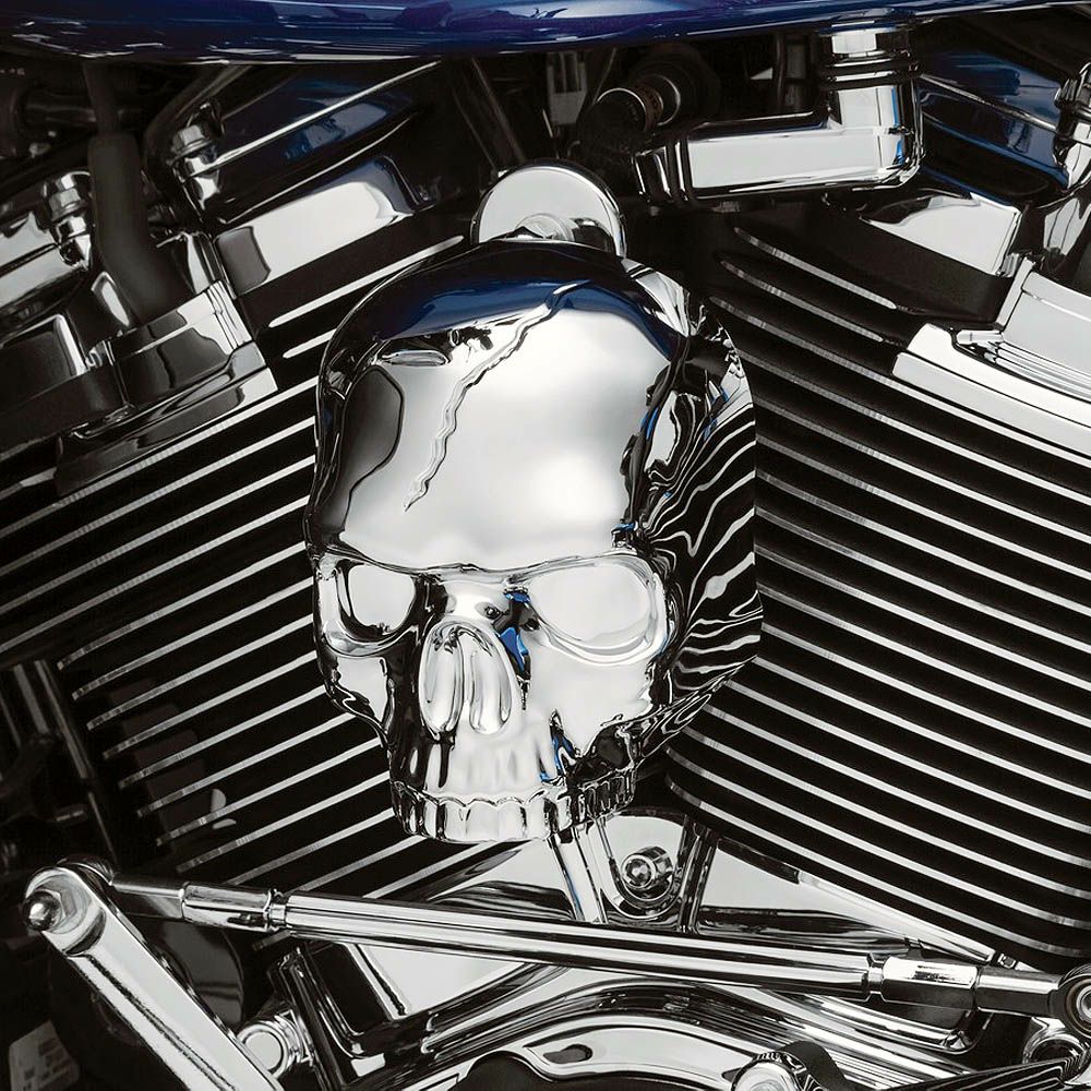 Kuryakyn（クリアキン） スカル ホーンカバー　クローム-01