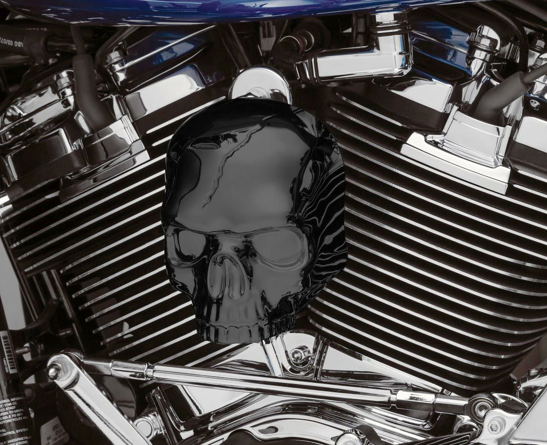 Kuryakyn（クリアキン） スカル ホーンカバー　グロスブラック-02