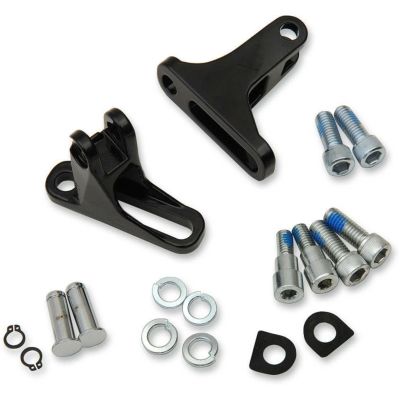 Drag Specialties ショート パッセンジャーフットペグマウント　グロスブラック