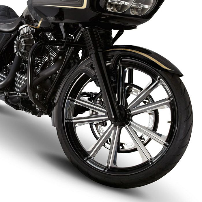 Arlen Ness Knockout ホイール ブラックコントラストカット フロント21x3.5-01