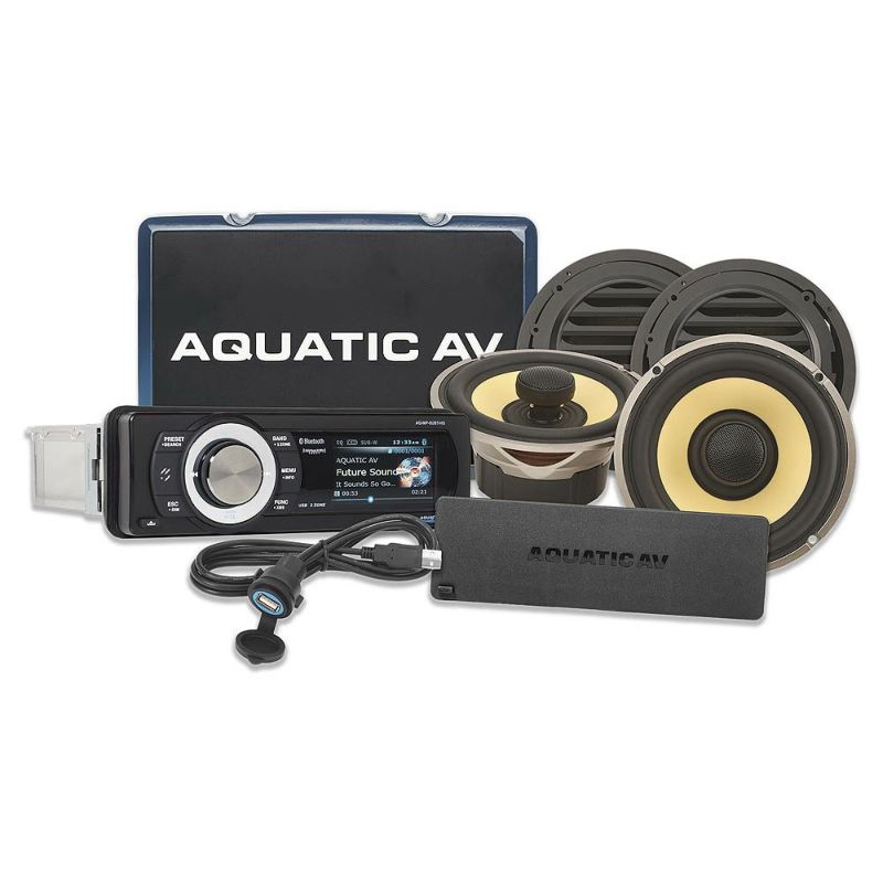 AQUATIC AV ブルートゥース ステレオデッキ、アンプ、スピーカーキット-01