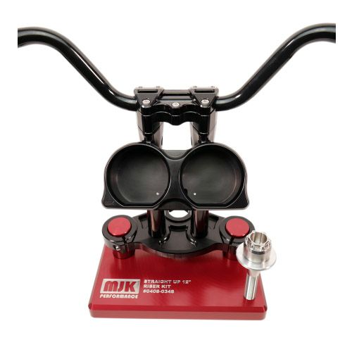 MJK Performance ハンドル・ライザー・ゲージポッドキット　12インチストレート　ブラック-01
