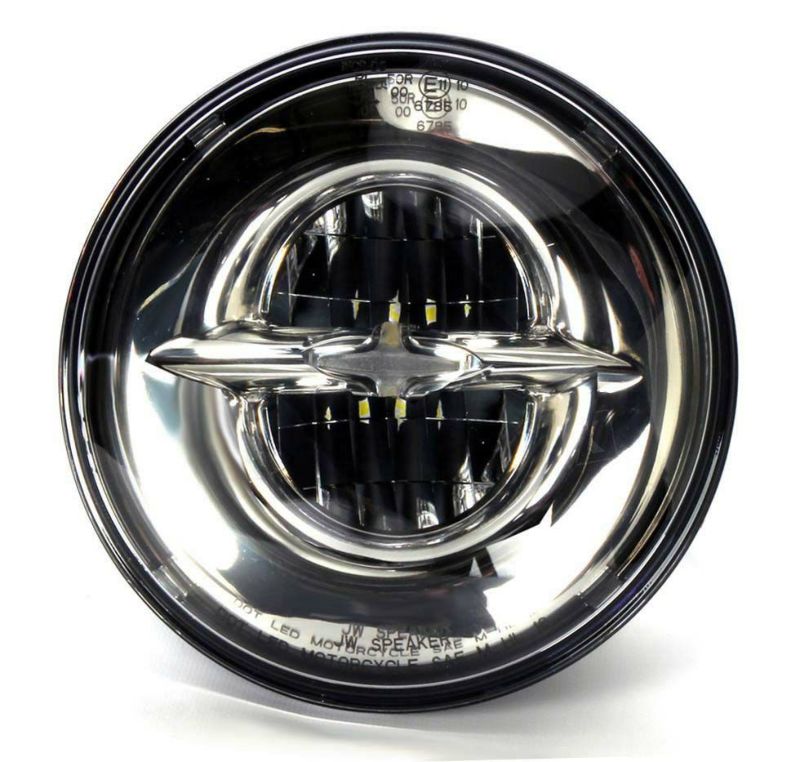 DRAG SPECIALTIES　7インチ　プレミアム  LED ヘッドライト　クローム　H４、リングアダプター付き-02