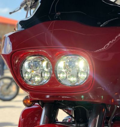 LED デュアル・ヘッドライト　クローム 2004～2013 FLTR、FLTRX