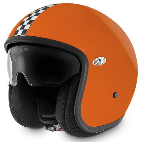 PREMIER　ビンテージ　CK　オレンジ　オープンフェースヘルメット-01