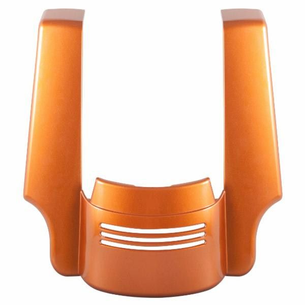 Hog Workz 4インチ　Tri-Bar フェンダーエクステンション　アンバーウィスキー-01