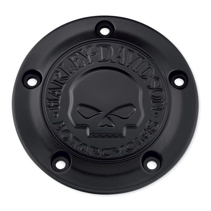 Willie G  スカル　タイマーカバー　ブラック　ツインカム-02