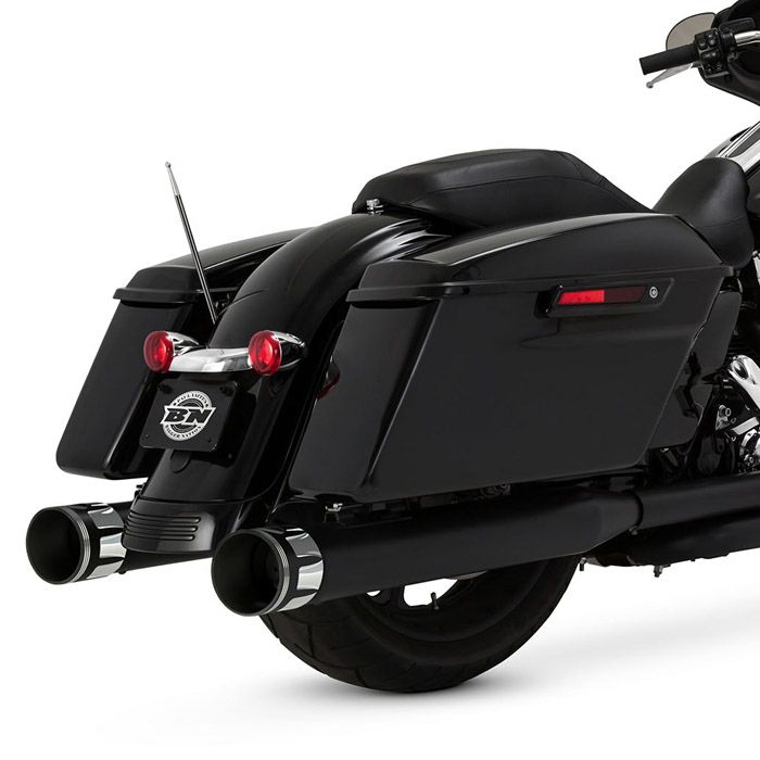 Paul Yaffe's Bagger Nation Cult45 スリップオンマフラー　CrownKing　ブラック-01