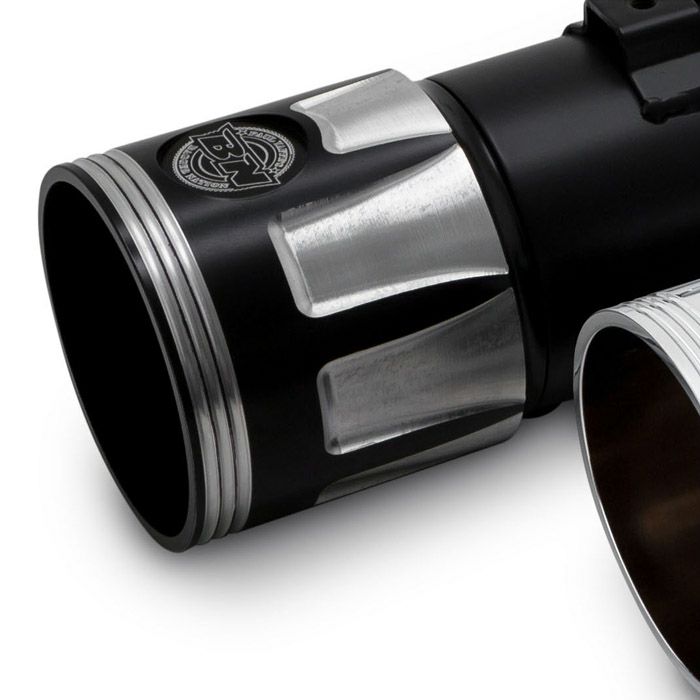 Paul Yaffe's Bagger Nation Cult45 スリップオンマフラー　CrownKing　ブラック-02