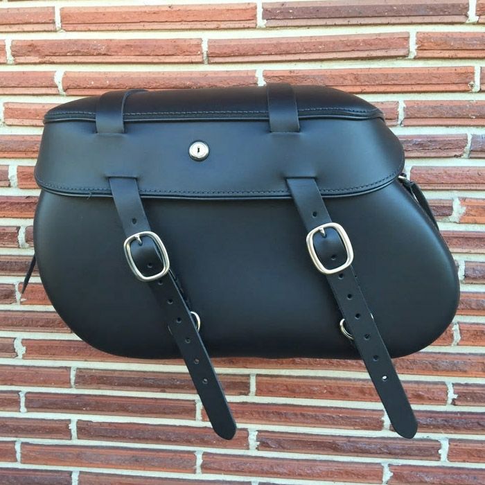 Leather Pros  本革デタッチャブル・ラージ・サドルバッグ  カーゴストラップ付　左用　1984～2017 ソフテイル-01