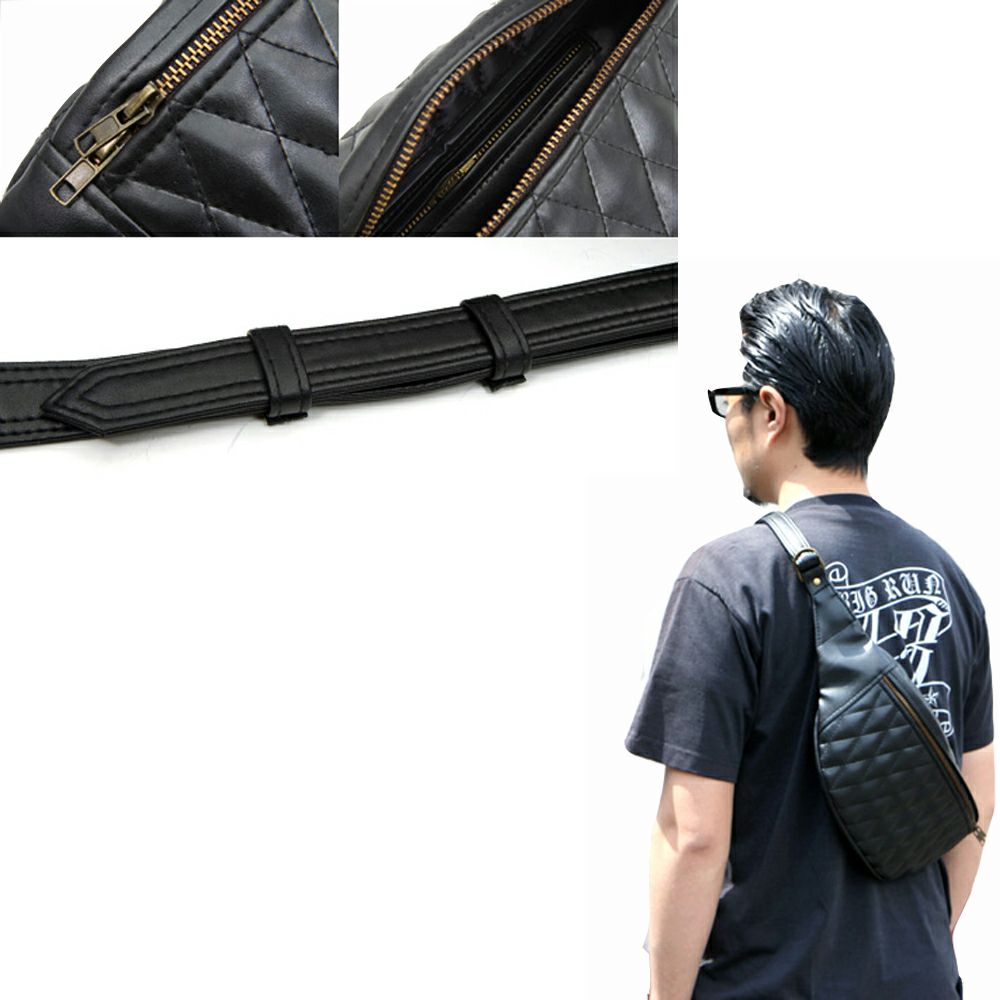 EASYRIDERS　ダイアゴナルウエストバッグ ブラックステッチ-02