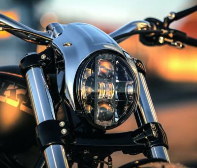 Thunderbike　ヘッドライトキャップ　クローム