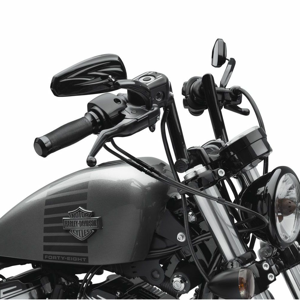 チゼル・ロー・ハンドルバー　グロスブラック SPORTSTER&DYNA-01