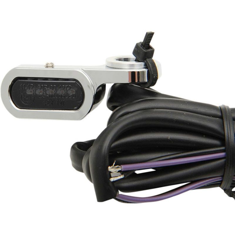 Drag Specialties ハンドルマウント LEDウインカー　クローム/スモークレンズ　油圧クラッチ用-01