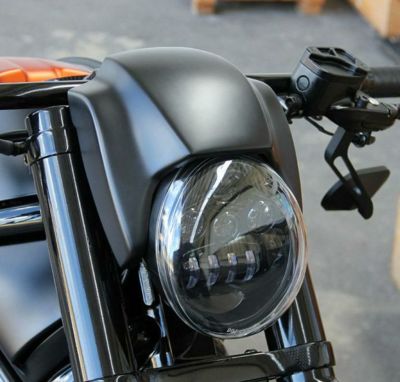 Cult Werk　2002～2011 V-Rod　ニューナイトロッドスタイル　ヘッドランプマスク　グロスブラック