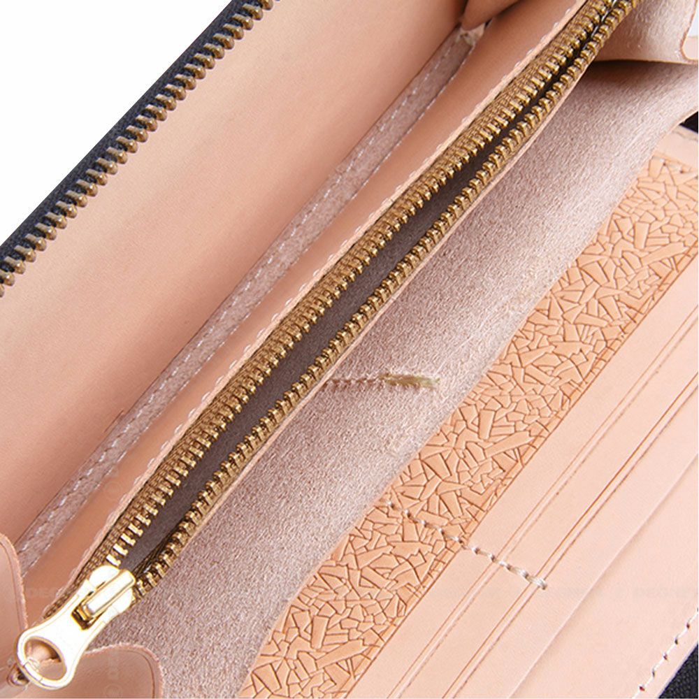 DEGNER イタリアンレザー 本革ロングZIPウォレット レッド-03