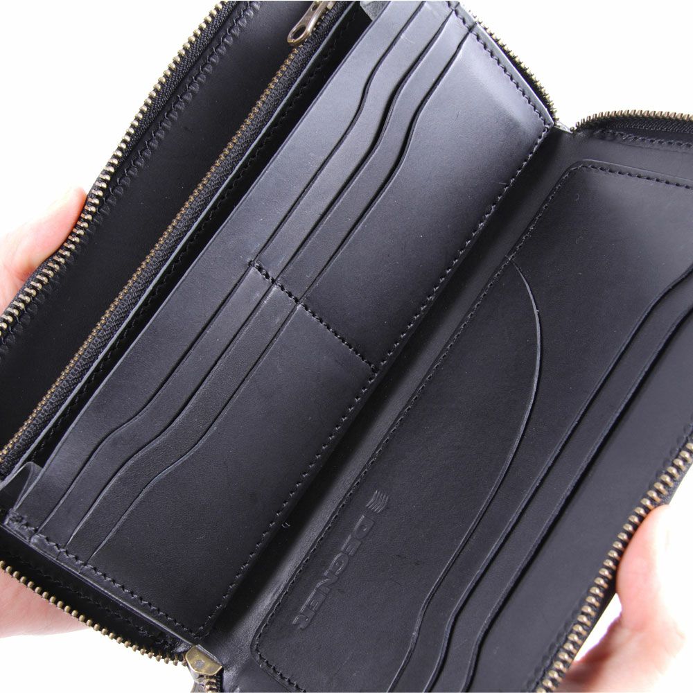 DEGNER レザージップウォレット ブラック-02