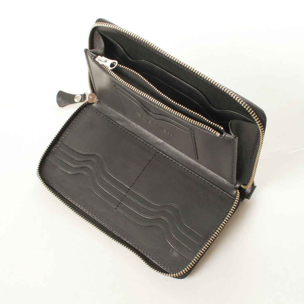 DEGNER クロコダイルエンボスレザー　ジップウォレット　ブルー-02