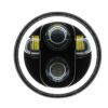 HOGWORKZ 5-3/4インチ LEDヘッドライト ホワイトHALOリング ブラック-01