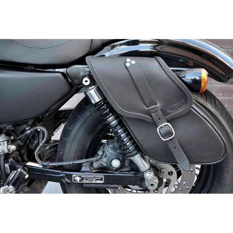 エンズクオイオ スイング SPORTSTER用サイドバッグ ブラック 左用 