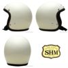 SHM HAND STITCH ジェットヘルメット アイボリー/ブラウン-02