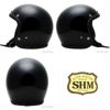SHM HAND STITCH ジェットヘルメット ブラック/ブラック-02