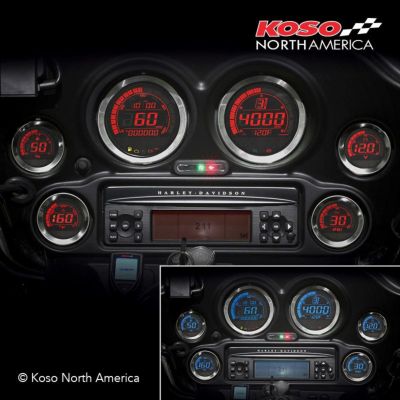 KOSO NORTH AMERICA デジタルゲージキット 6メーター ハーレー 