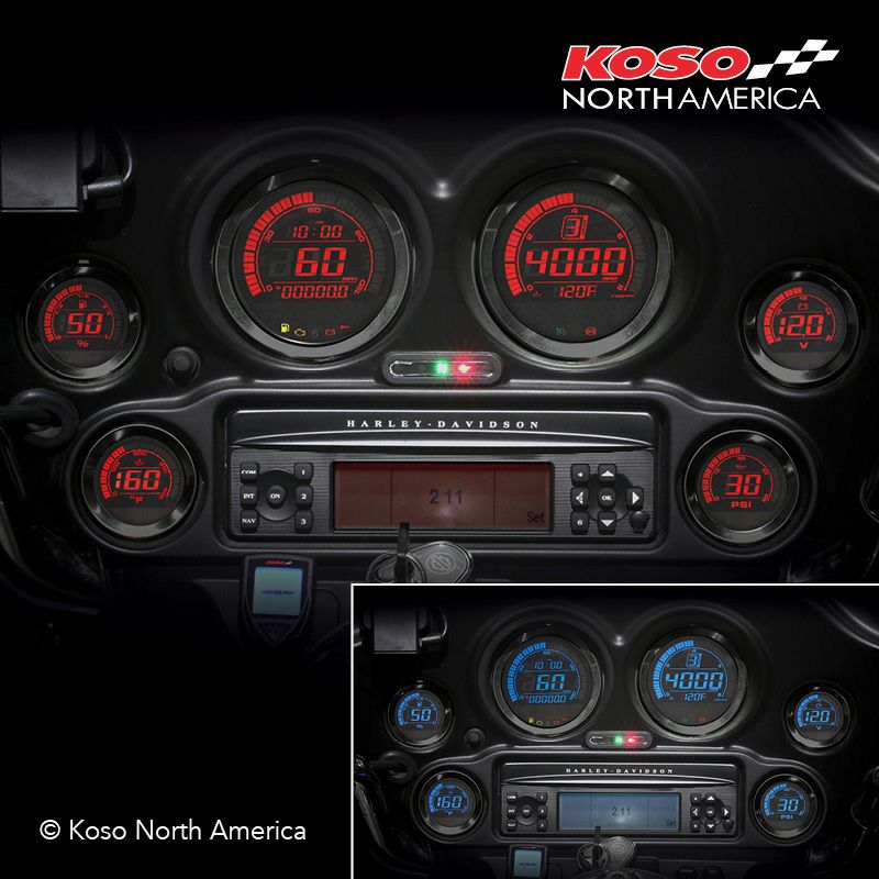 KOSO NORTH AMERICA デジタルゲージキット 6メーター ハーレー 