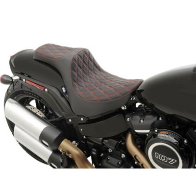 【SALE】DRAG SPECIALTIES　PREDATOR IIIシート ダブルダイヤモンドステッチ レッド