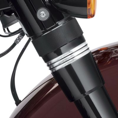 【セール】ハーレー純正★アッパーフォークスライダーカバー　マシンカット　ハーレー、M8ソフテイル