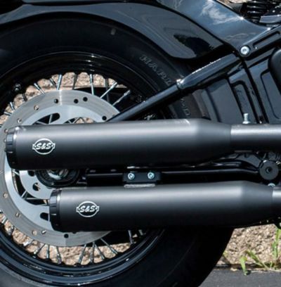 S&S Grand National スリップオンマフラー ブラック　（M8ソフテイル用）