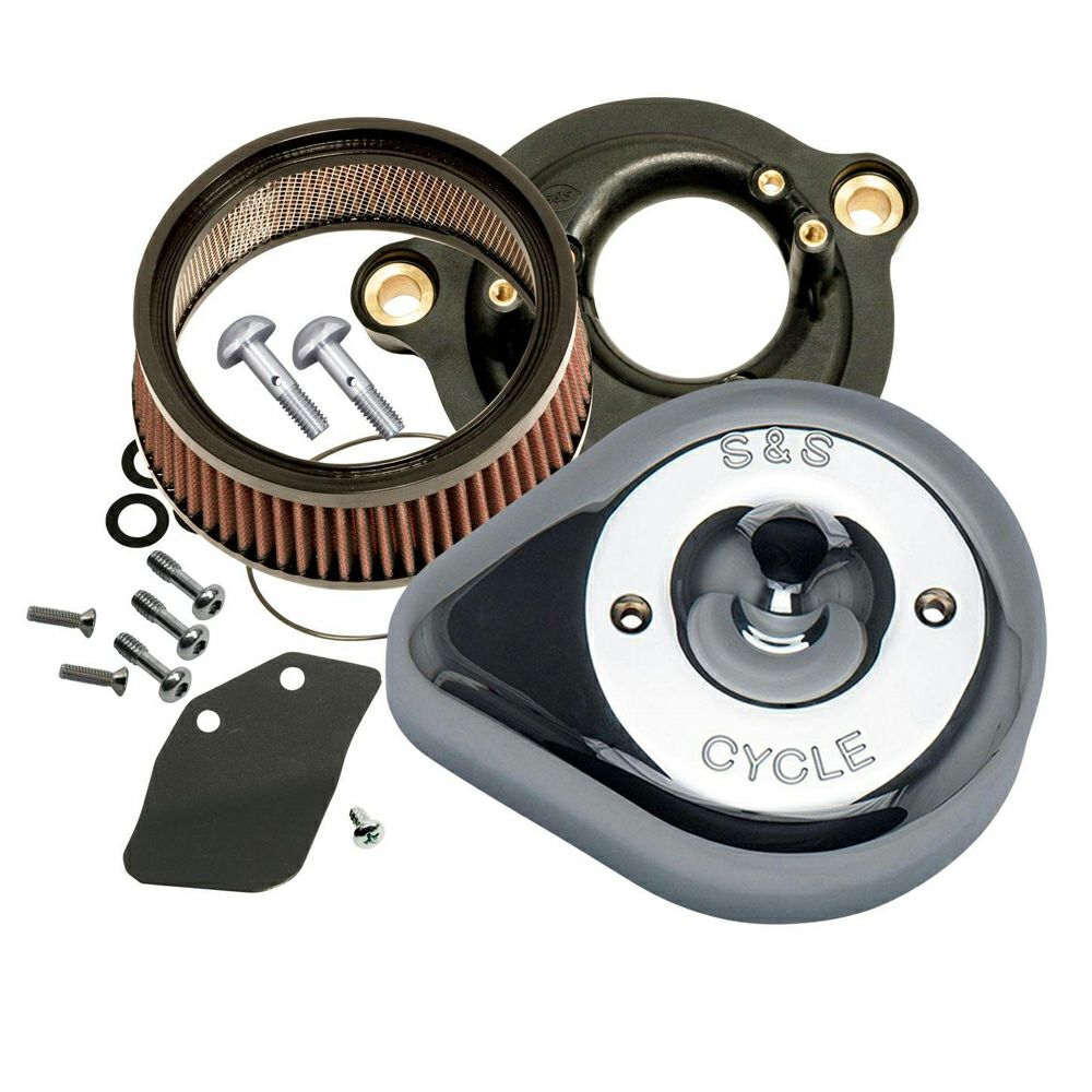 S&S　ステルスエアクリーナー　ティアドロップタイプ　M8 クローム-05 