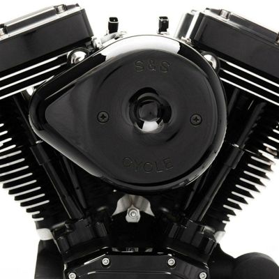 【SALE】S&S　ステルスエアクリーナー　ティアドロップタイプ　M8 ブラック