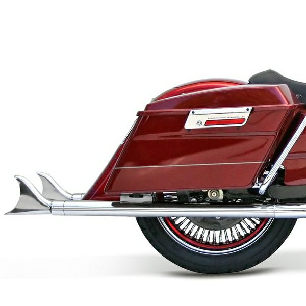 サムソン フィッシュテール スリップオンマフラー 39インチ クローム 
