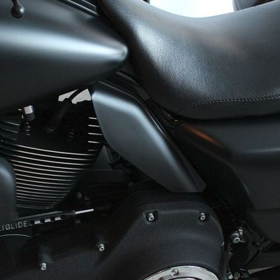 ハーレー、ミッドフレーム・エアデフレクター　デニムブラック(黒つや消し)　ツーリング　HogWorkz